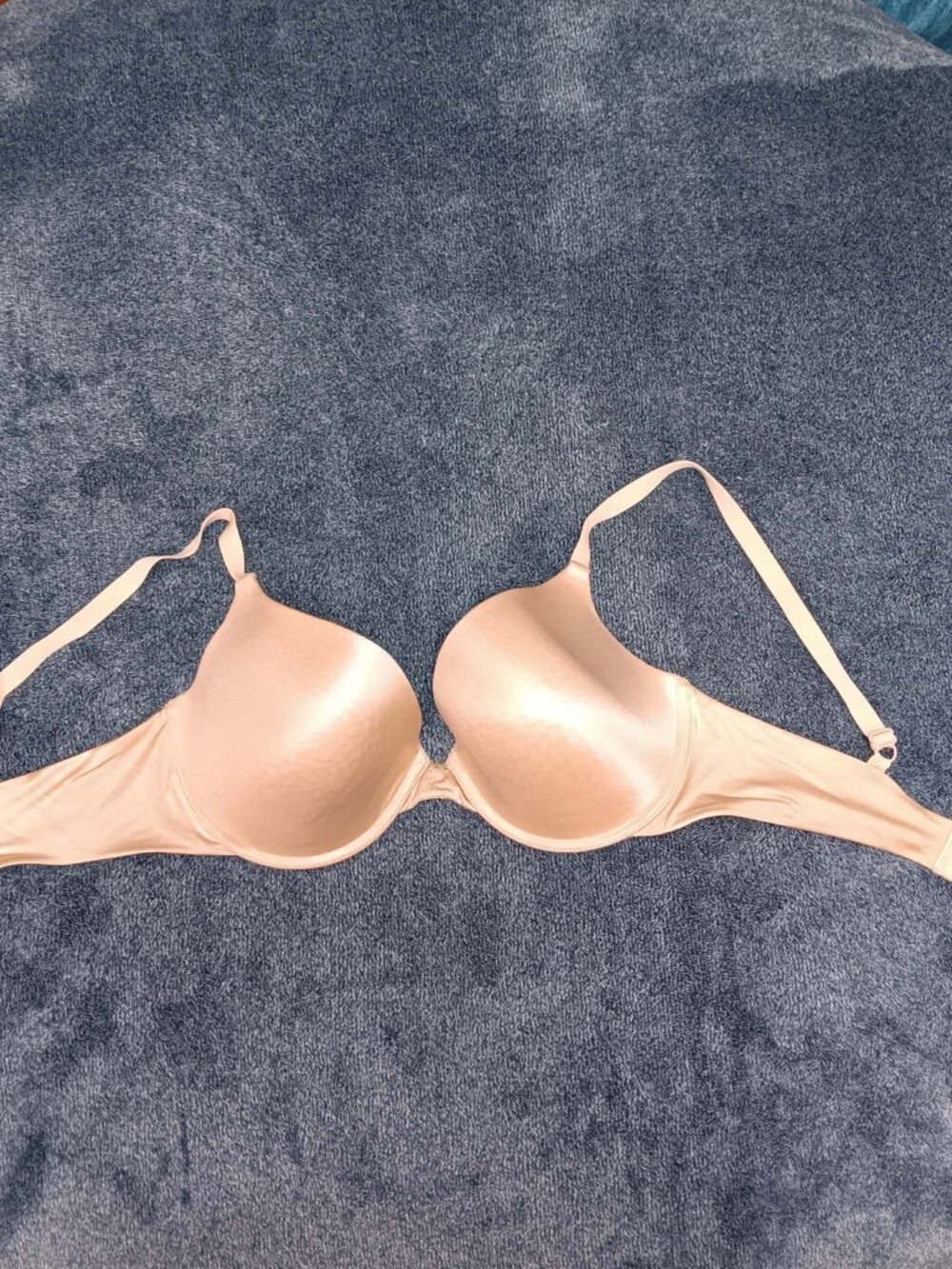 Maidenform 36D Bra Lift Demi Push Up T-shirt Bra UW Beige